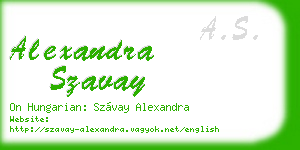 alexandra szavay business card